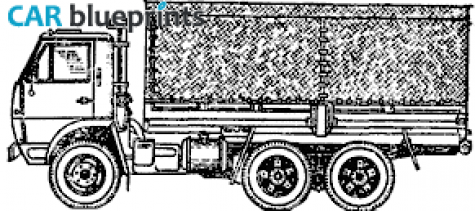 1976 KamAZ 5320 Truck blueprint